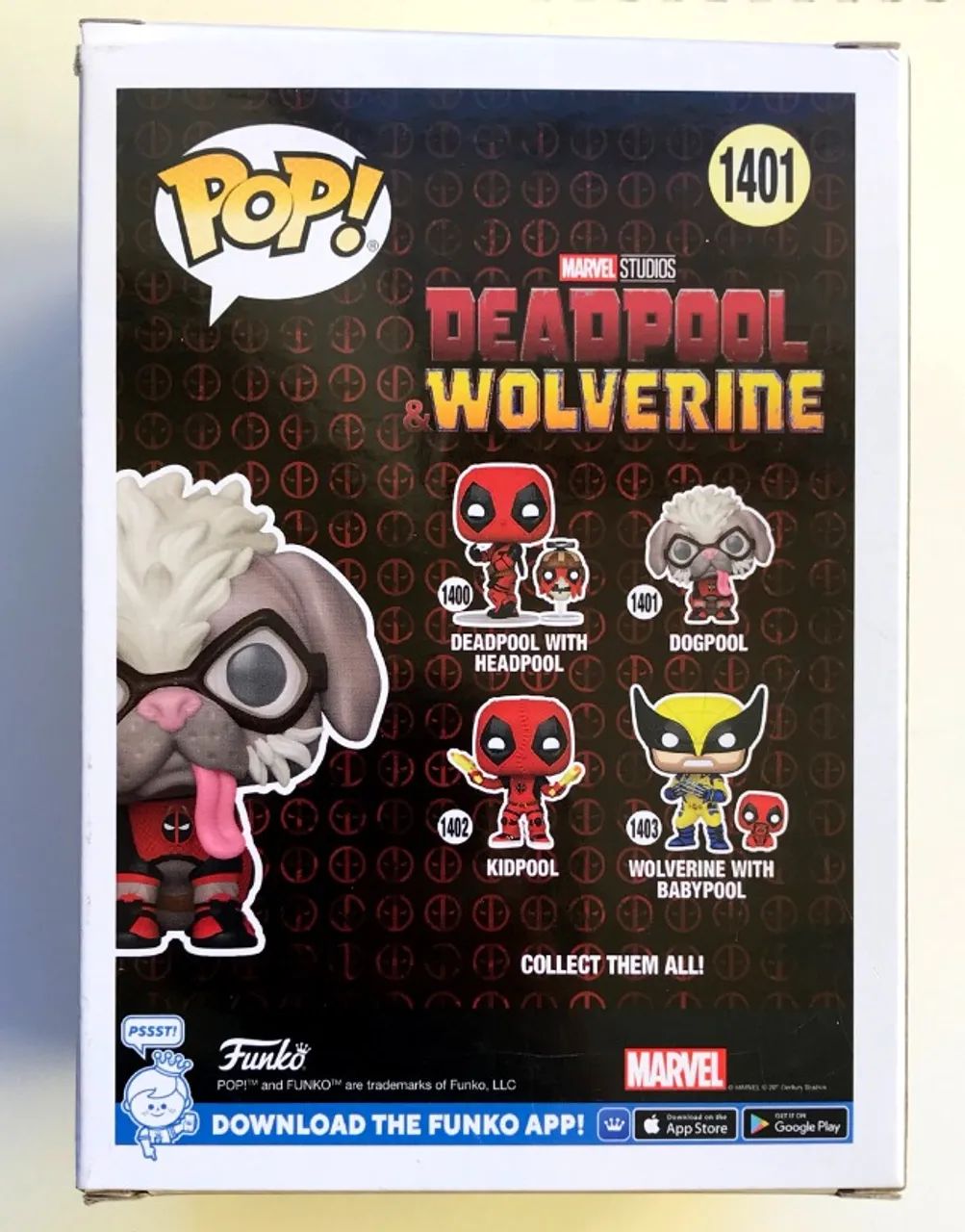 Boneco Funko Pop! Marvel Deadpool & Wolverine Dogpool 1401 Original  - Foto 2