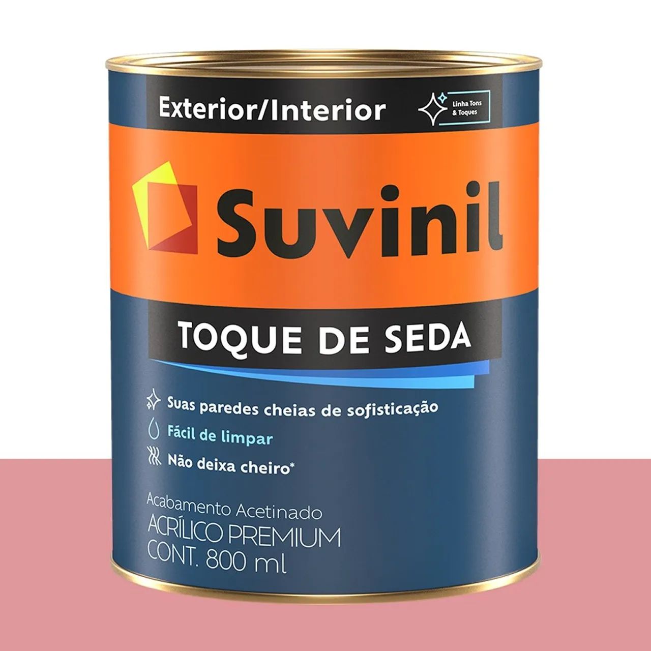 Tinta Acrílica Acetinada Suvinil Boina Rosa 800 ml