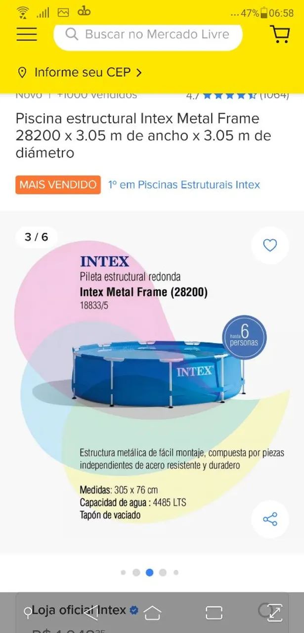 Piscina Intex Metal Frame 28200 - Foto 3
