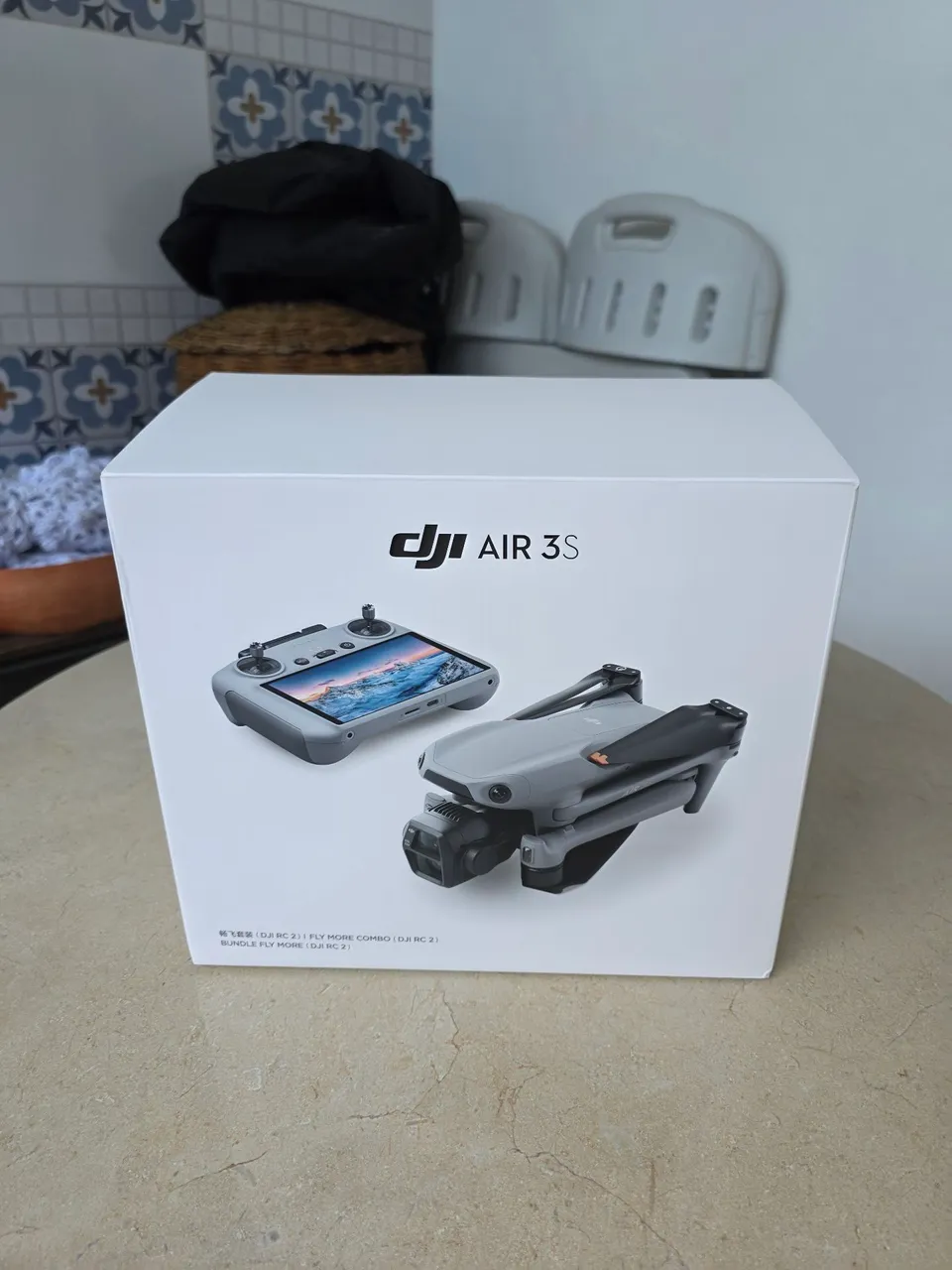 Drone DJI Air 3S Combo Tela com Apenas 2h de voo