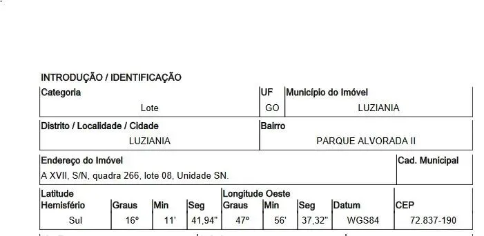 Oportunidade Única em LUZIANIA - GO | Tipo: Terreno | Negociação: Venda Online | Situação:
