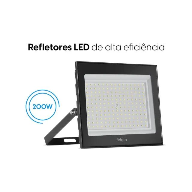 Refletor LED PRO 6500k Bivolt IP66 100w Elgin - Foto 5
