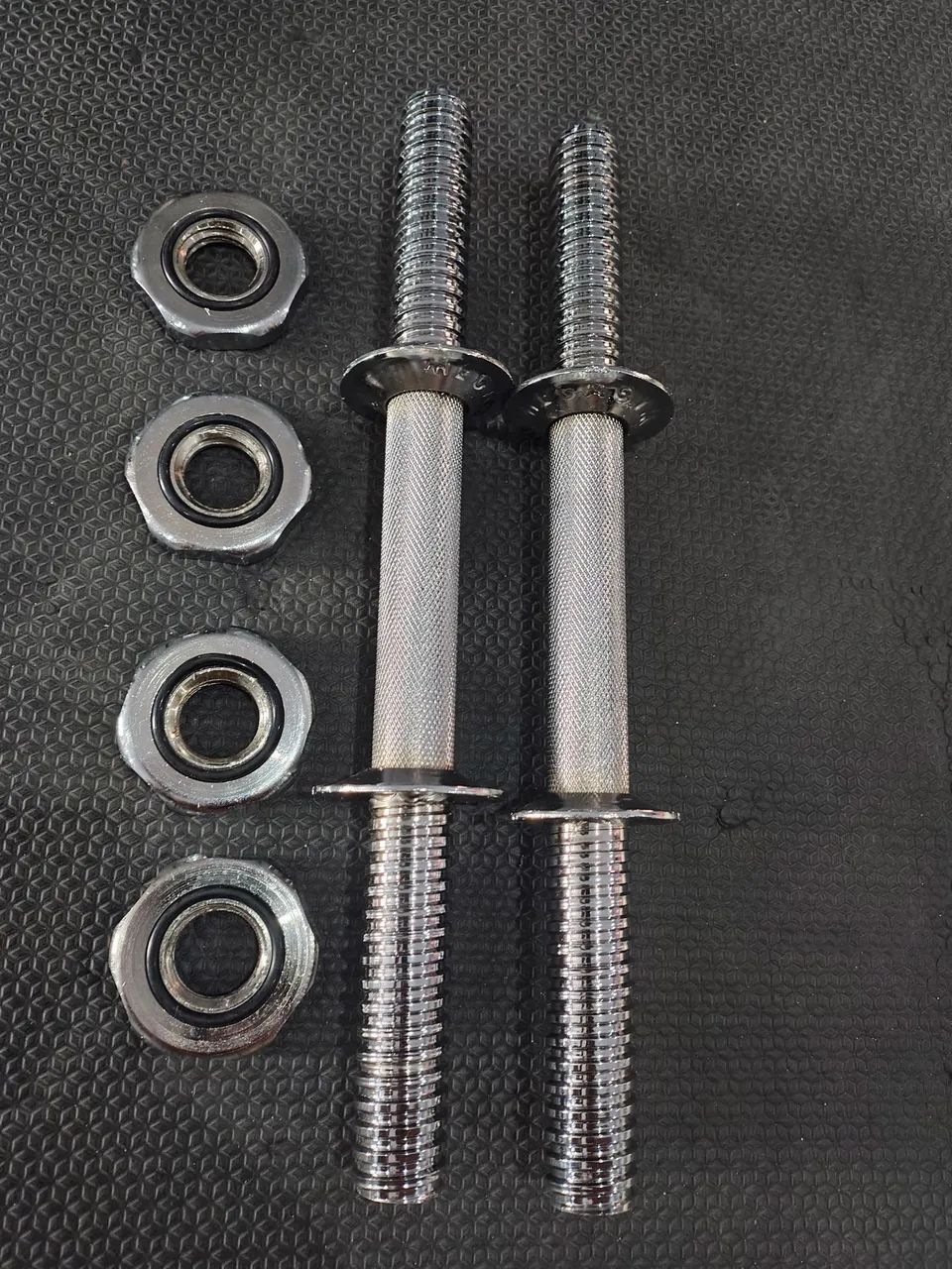 Barra maciça aço cromo treino academia Halteres. 64314891192323124