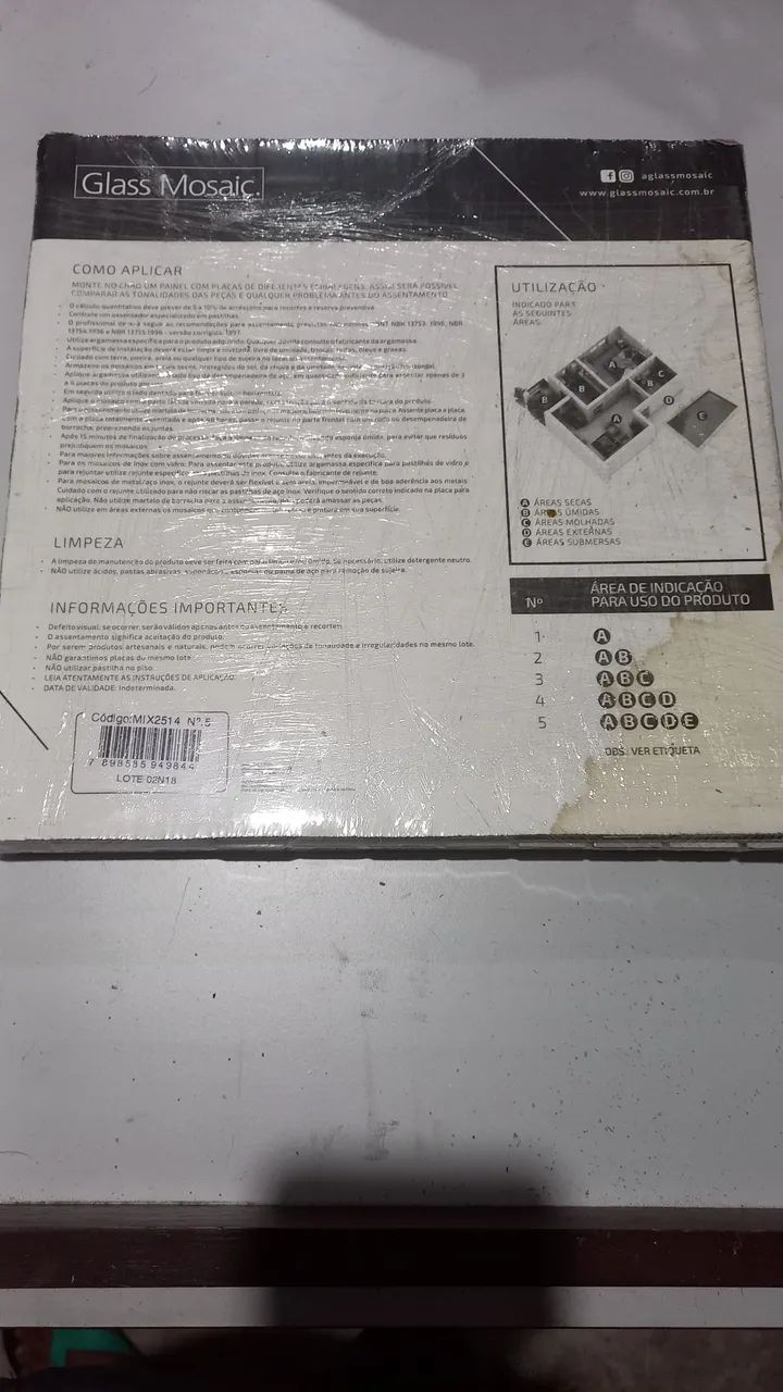 Pastilha de vidro mosaico 30 X 30 lote de 4 placas - Foto 4