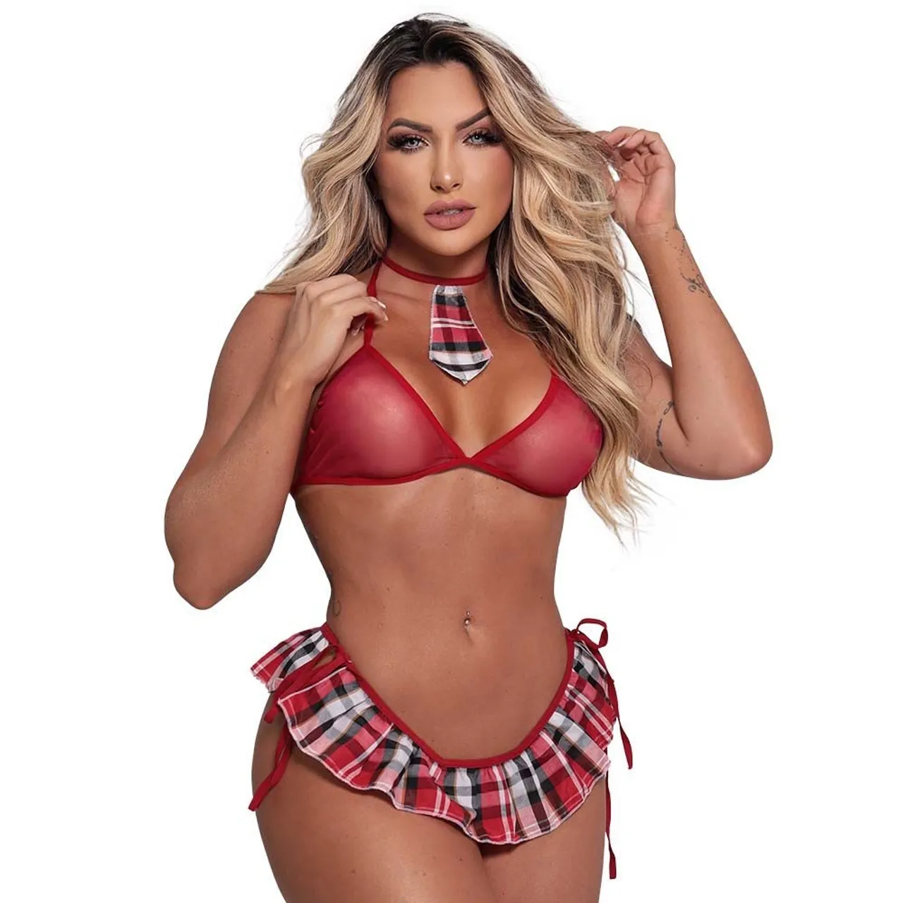 Conjunto Lingerie Estudante Sensual