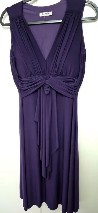 Vestido Longo Roxo Sem Manga
