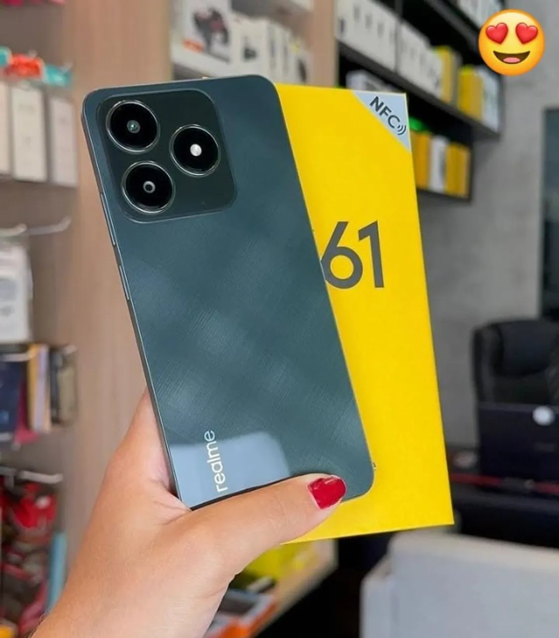 Celular Realme C61 4G - 8GB/256GB - Anatel - 1 Ano de Garantia no Brasil + Capa e Película