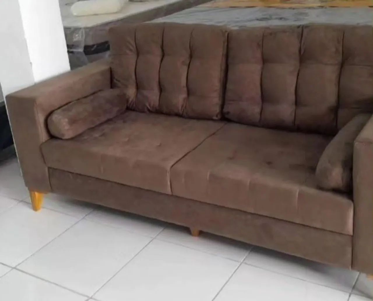 Sofá Retro Tecido Sued Amassados Entrega imediata  - Foto 4