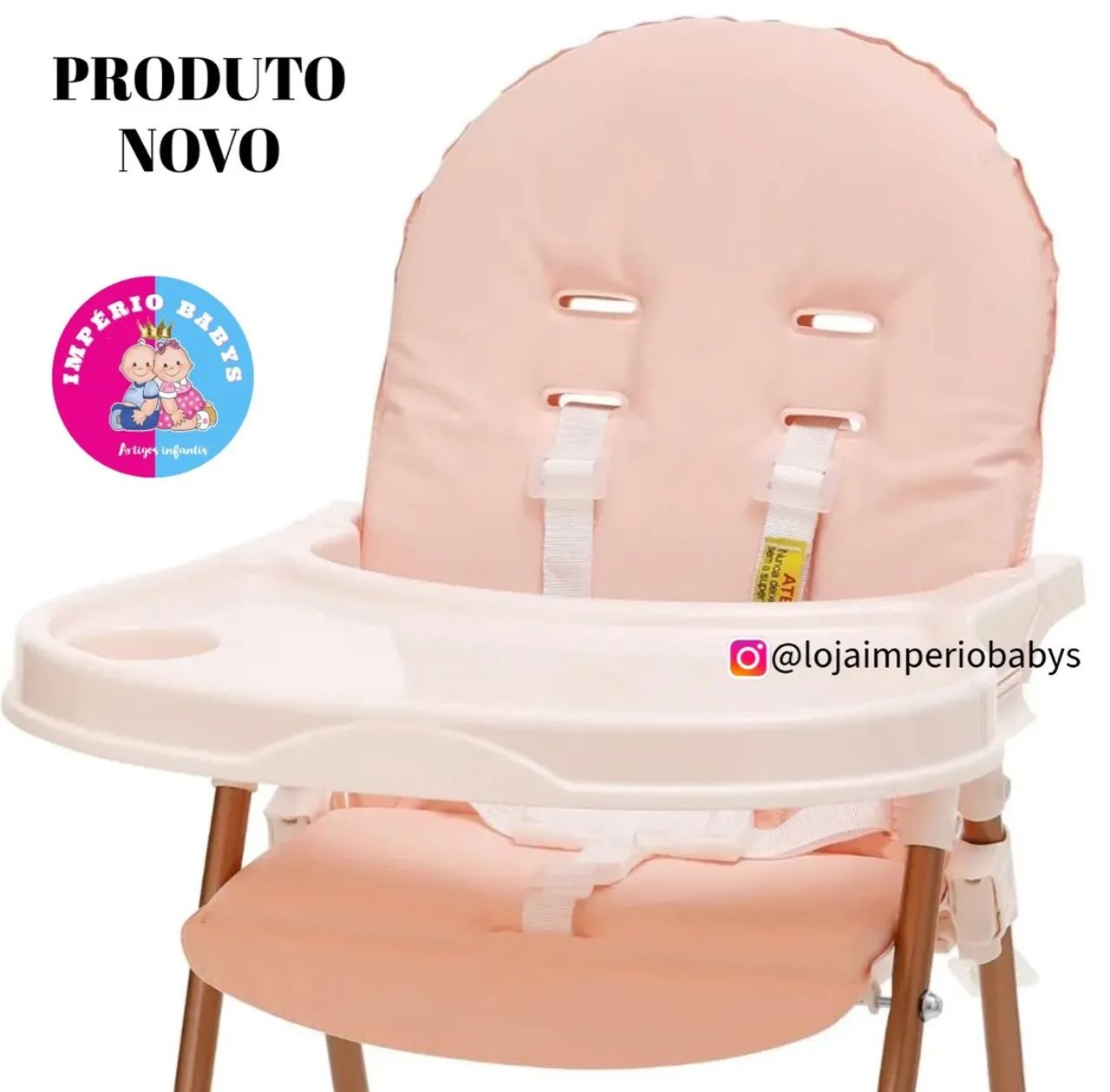 Cadeira de Alimentação Galzerano - Rosa e Azul  - Foto 4