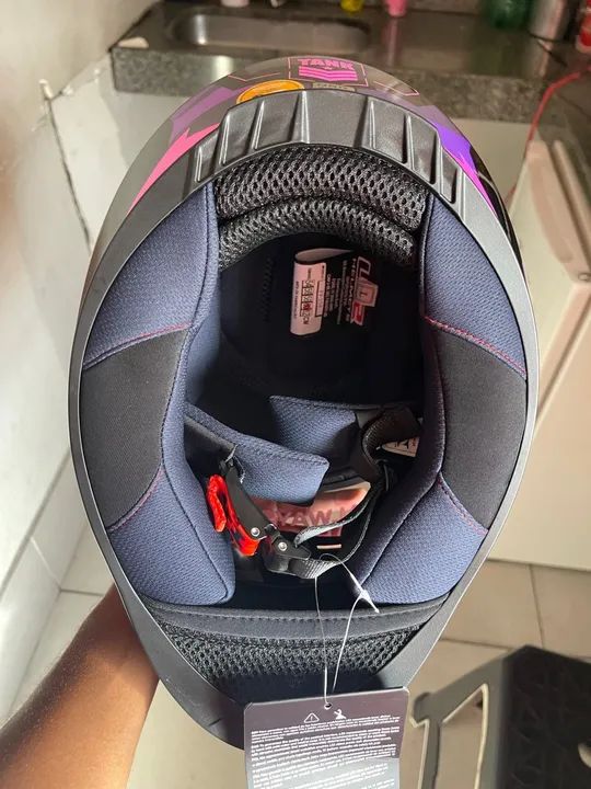 Capacete LS2 FF358 TANK ROXO NOVO  - Foto 3