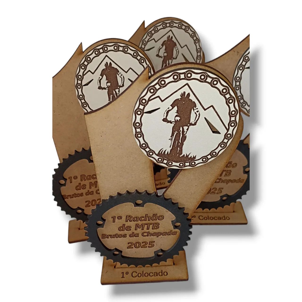 Troféu ciclismo MTB  - em MDF 