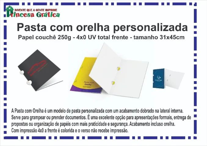 Pasta papel couche personalizada - Foto 2