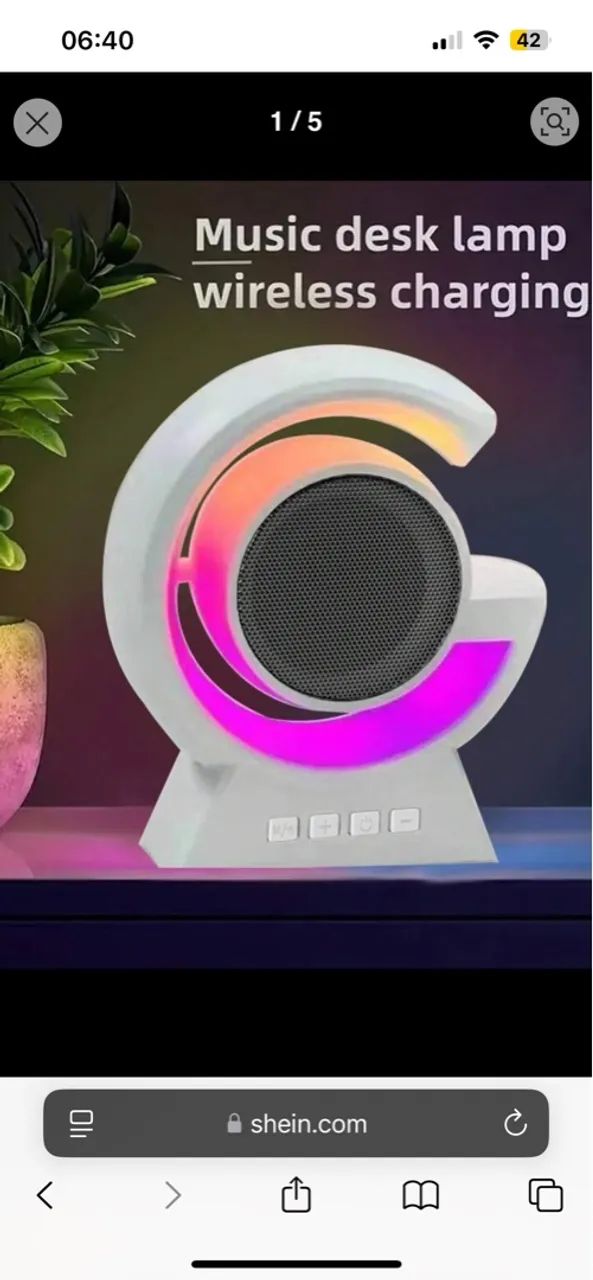 Caixinha de som com bluetooth e carregador wireless