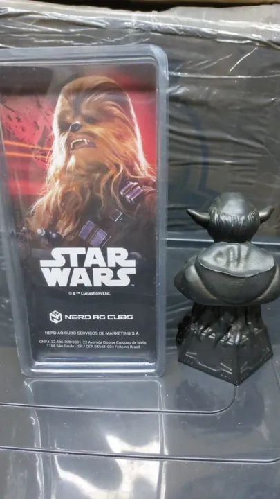 Bustos Star Wars Nerd ao Cubo - Mestre Yoda e Chewbacca  - Foto 2