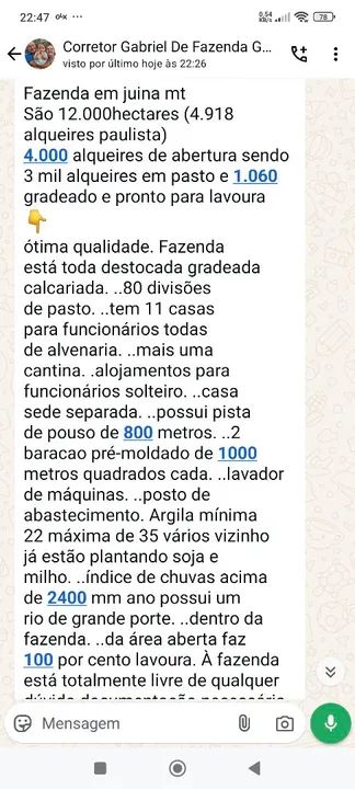 Fazenda 12.00 hect em Juína MT. 4 mil abertos 350 milhões. - Foto 7