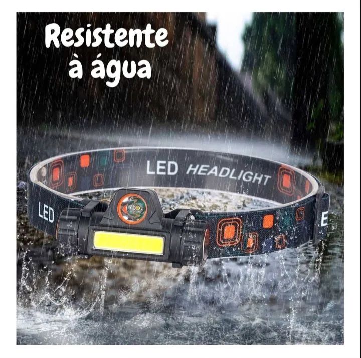 Lanterna Led Cabeça com fita elastica - Foto 6