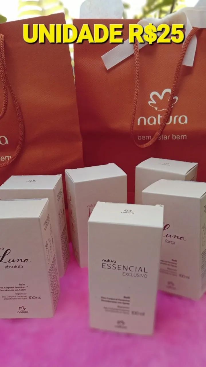 REFIL DE DESODORANTE CORPORAL FEMININO NATURA DE 100ML 
