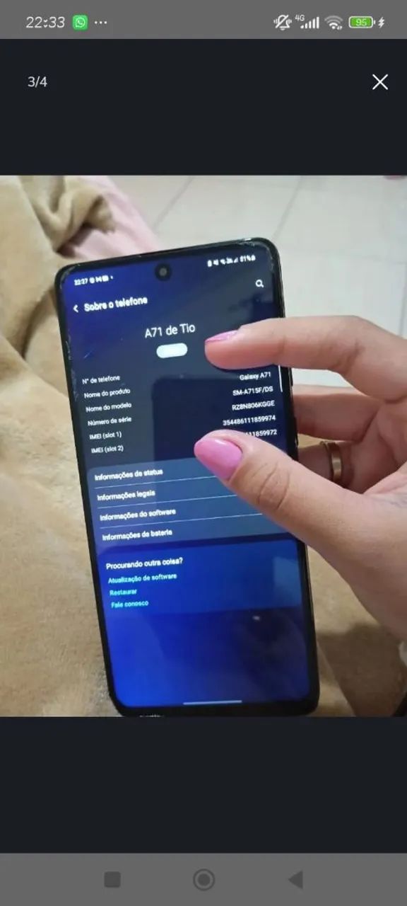 VENDO OU TROCO SAMSUNG A71 - Foto 2