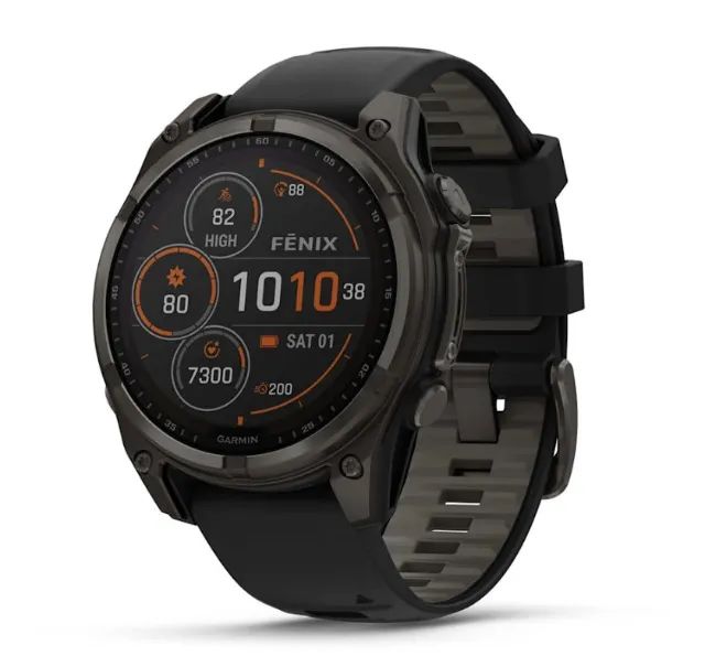 Relogio Garmin Fenix 8 - 51mm Solar Saphira Titanium Carbon