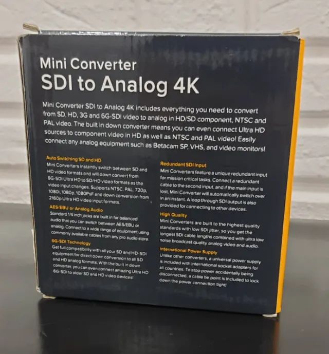 Conversor BlackmagicDesign SDI para Analógico 4K - Novo na caixa! - Foto 4