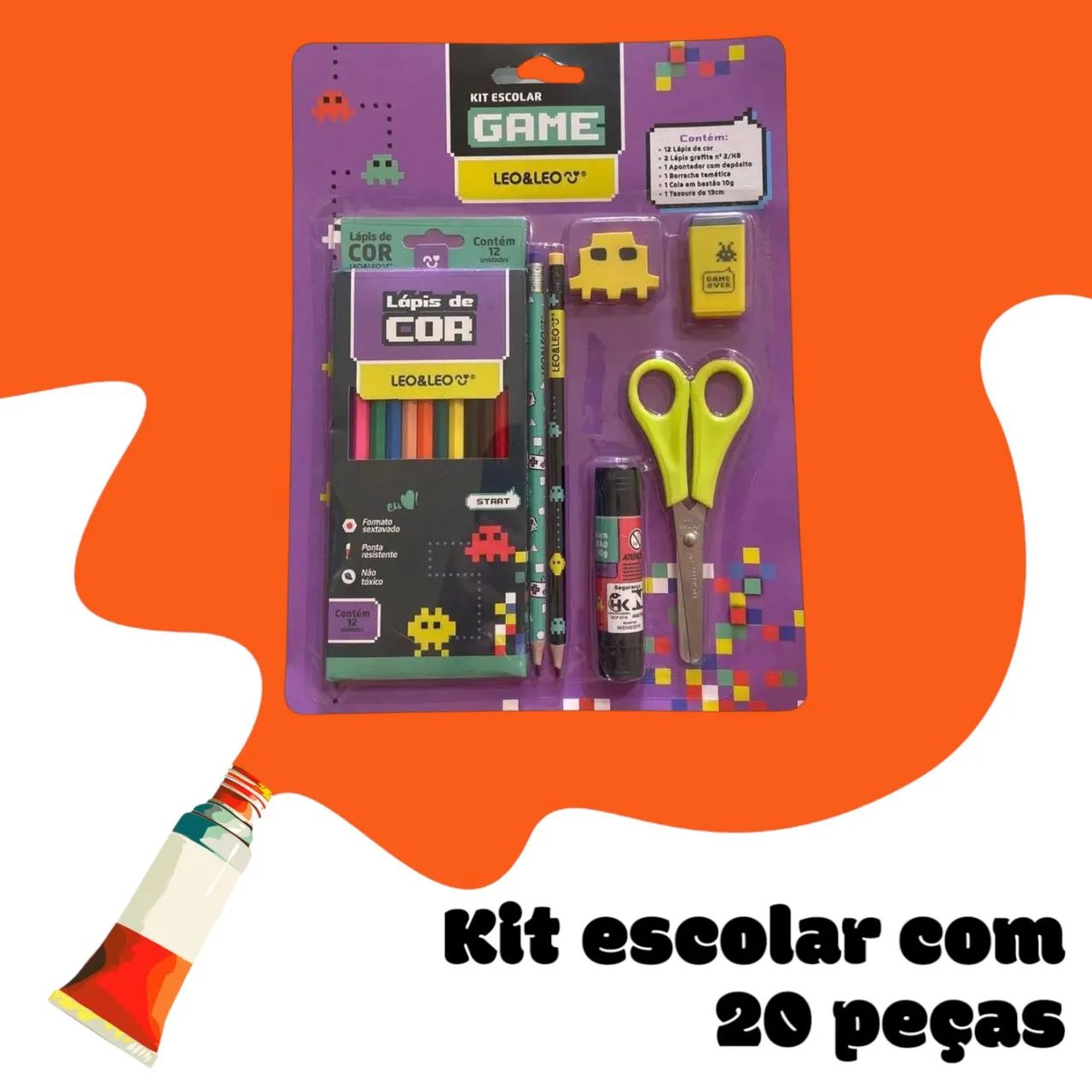 Kit escolar volta as aulas 20 peças NOVO - Foto 4