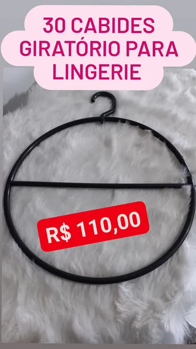 Cabides redondos para lingerie