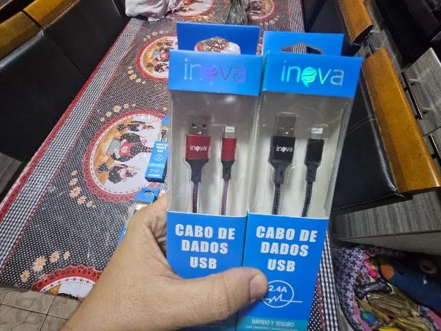 cabo de dados usb para iphones e outros novo inova