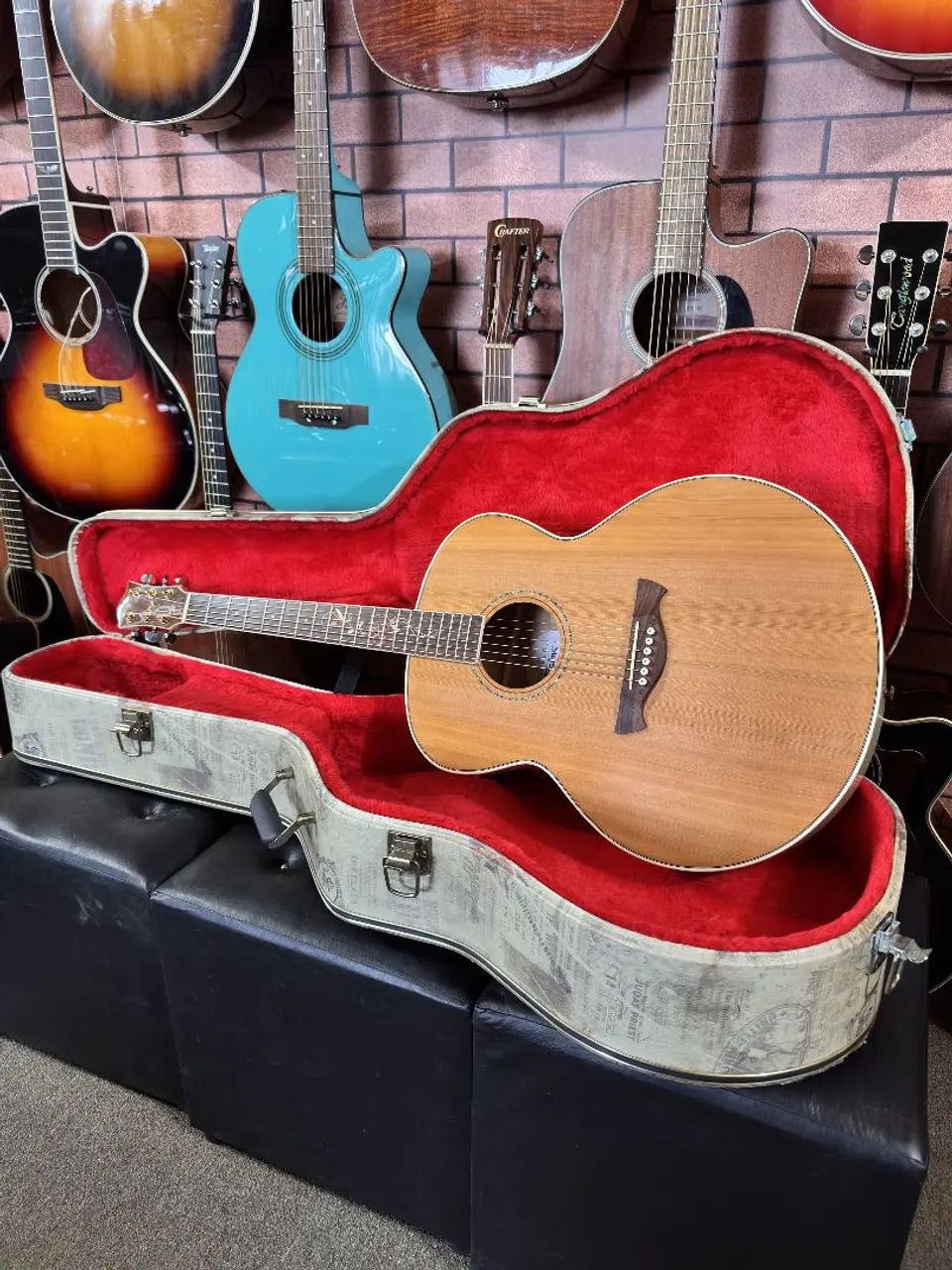 Violão Tagima Florens Jumbo tampo sólido fishman elixir ANALISO TROCAS