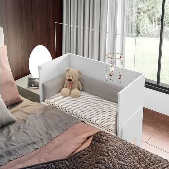 Mini Berço com Colchão Multifuncional 4 em 1 - Branco - Foto 6