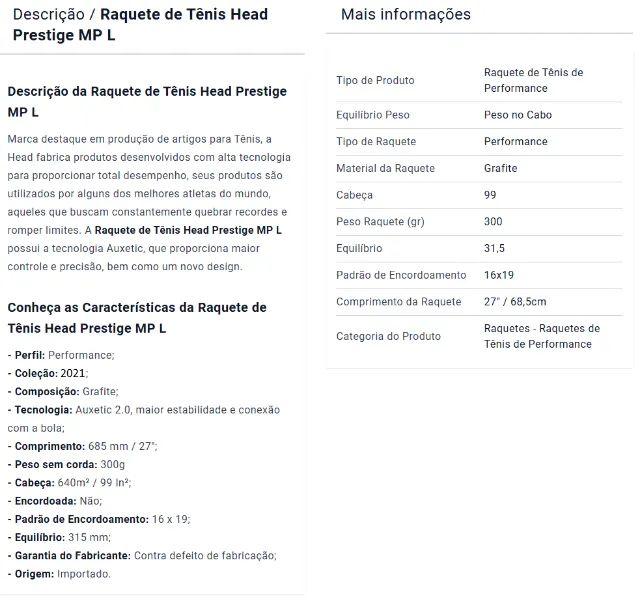 Raquete de Tênis Head Prestige MP L 99" 16*19 300gr L3 - NOVAS. Desconto no par. - Foto 5