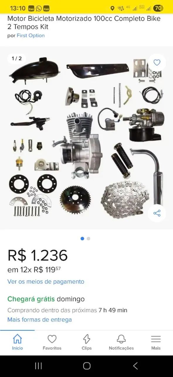 Motor para Bicicleta 100cc - Foto 2