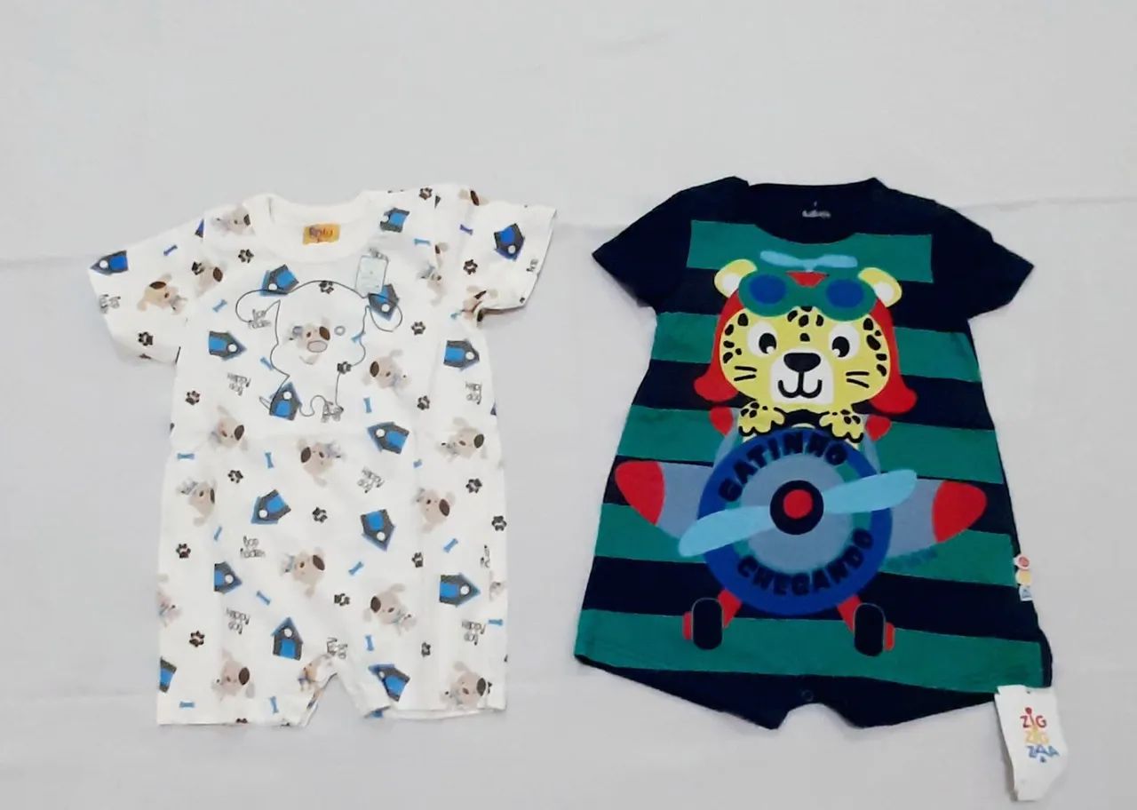 Lote roupinhas oara menino tamanho 2/3 com 6 peças NOVAS - Foto 4