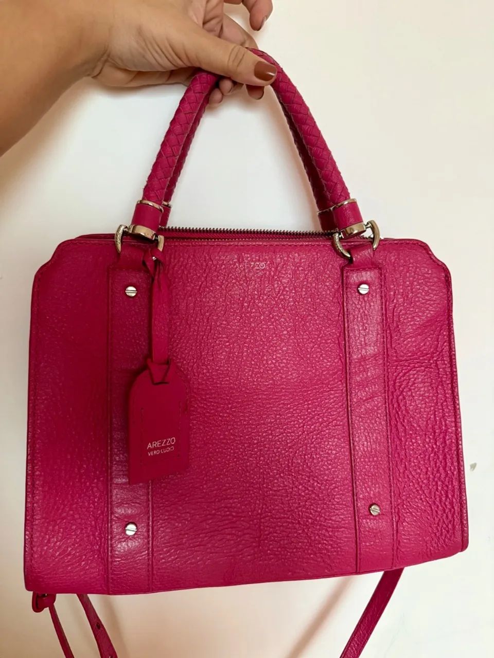 Bolsa Arezzo piazza em couro