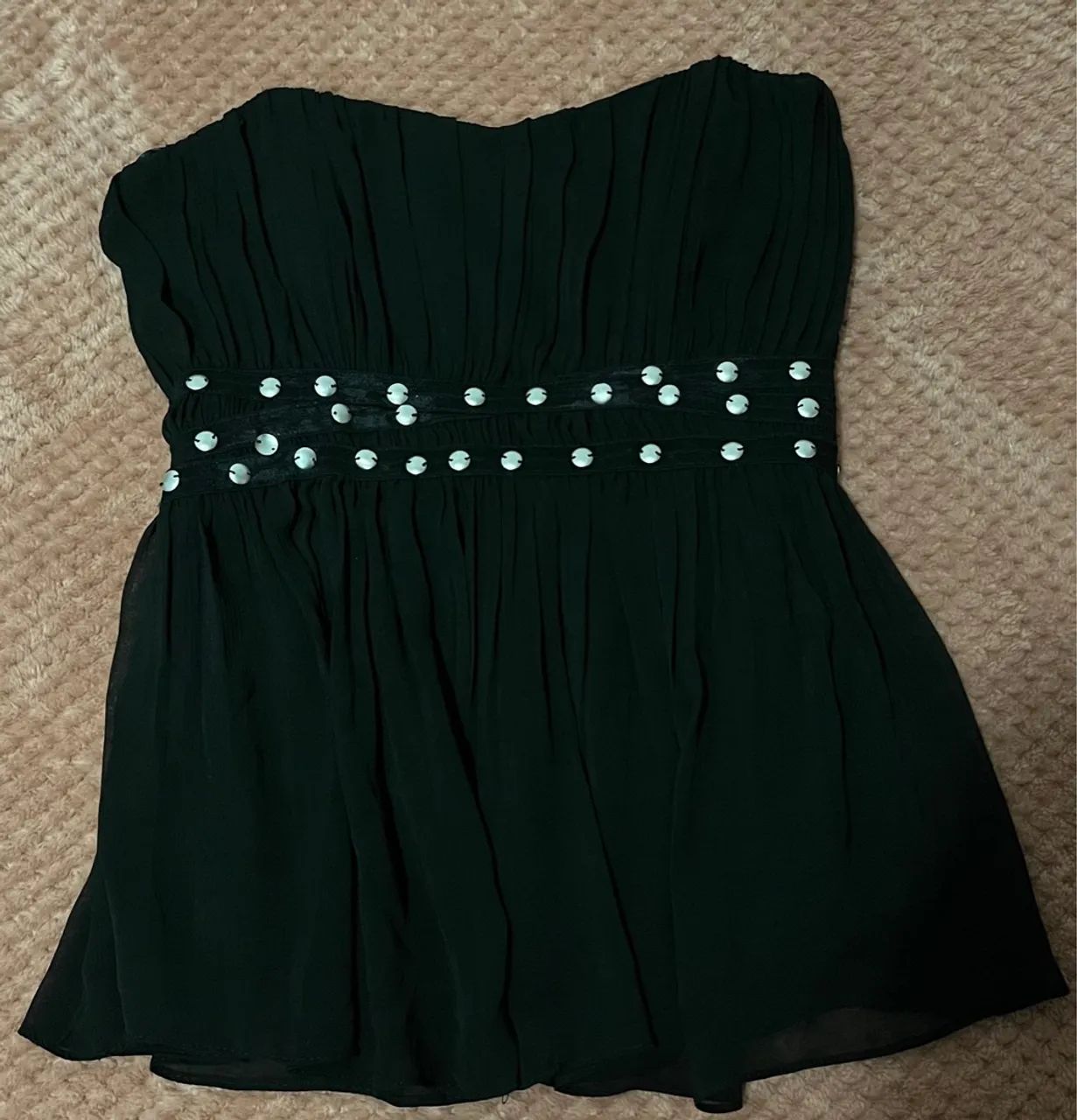 Blusa preta tomara que caia - Tamanho 38