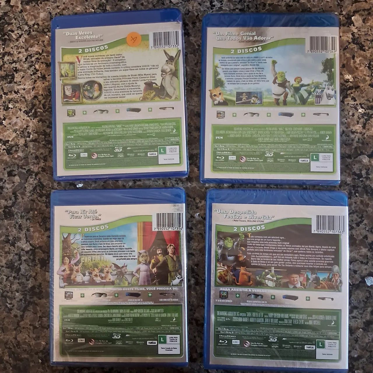 Shrek - Coleção Blu-ray 3D (Filmes Lacrados) Originais  - Foto 2