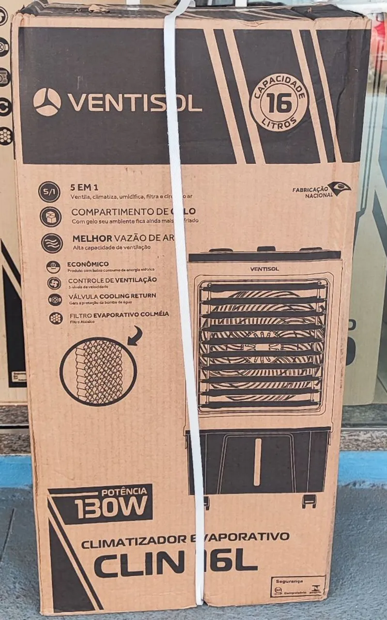 Climatizador Evaporativo Ventisol CLIN 16L - Novo
