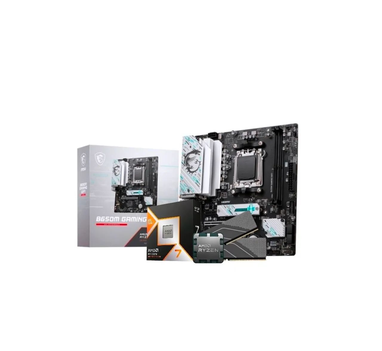 Ryzen 7 9800x3d + B650m Wi-Fi + 2x16gb 6000MHz | Troco e parceloo 