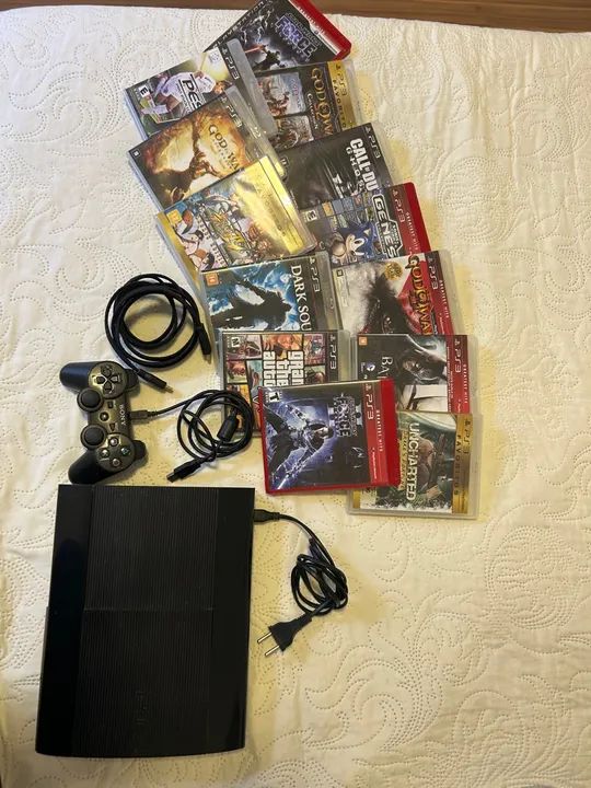 Playstation 3 Slim + Controle + Jogos - Foto 5