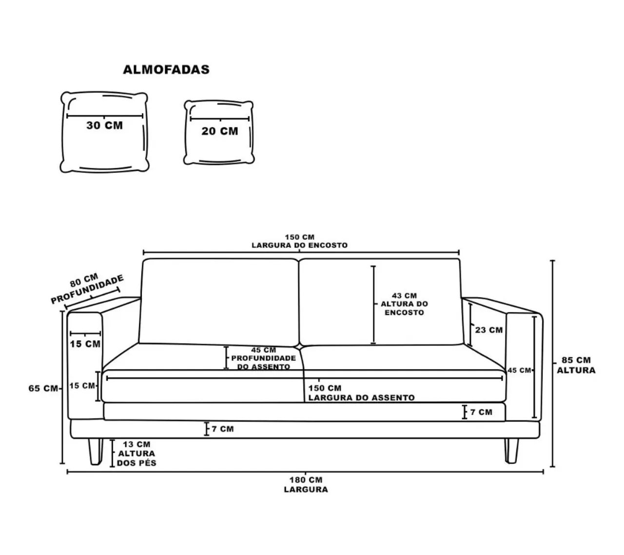 Sofá 3 lugares para sala de estar  - Foto 3