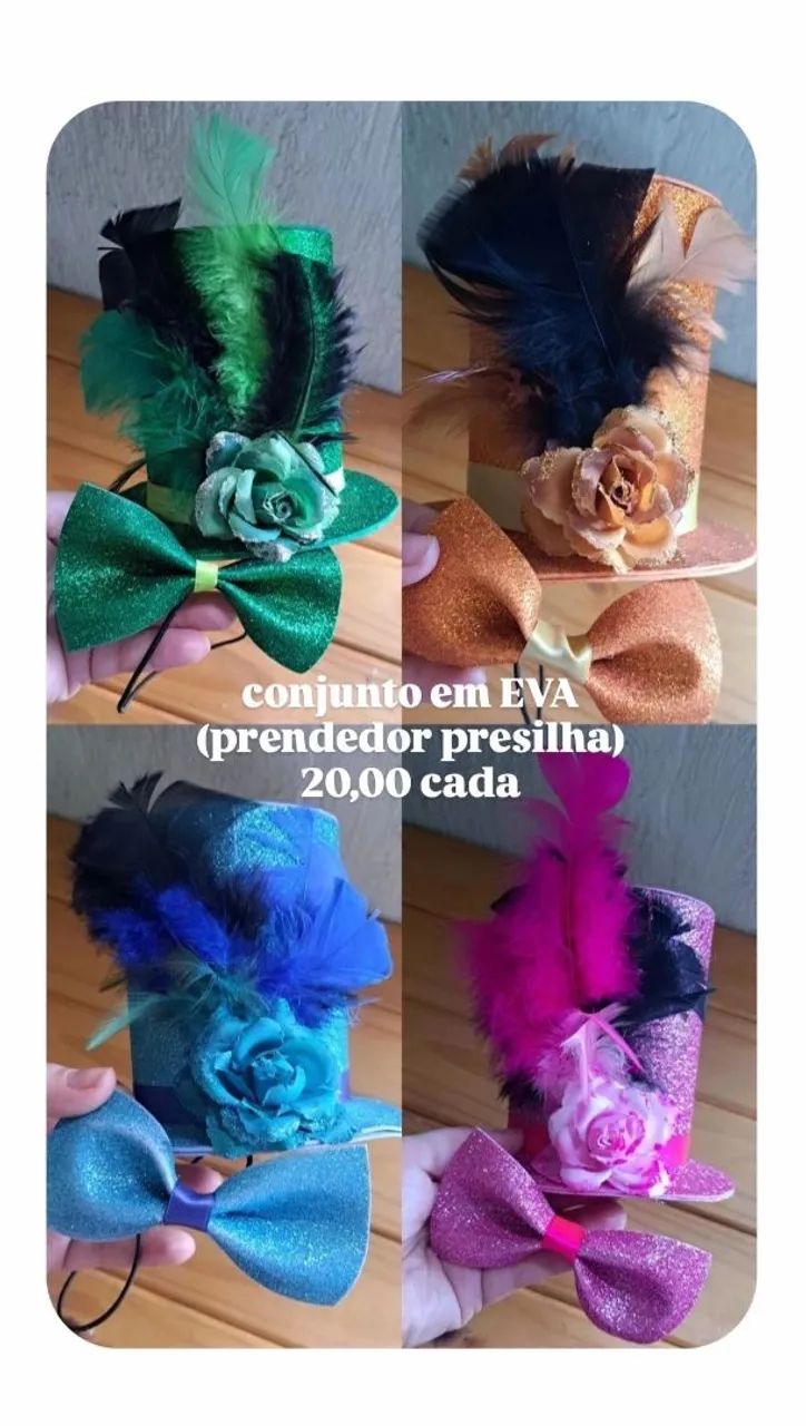 Mini cartolas em EVA com presilha - Foto 5