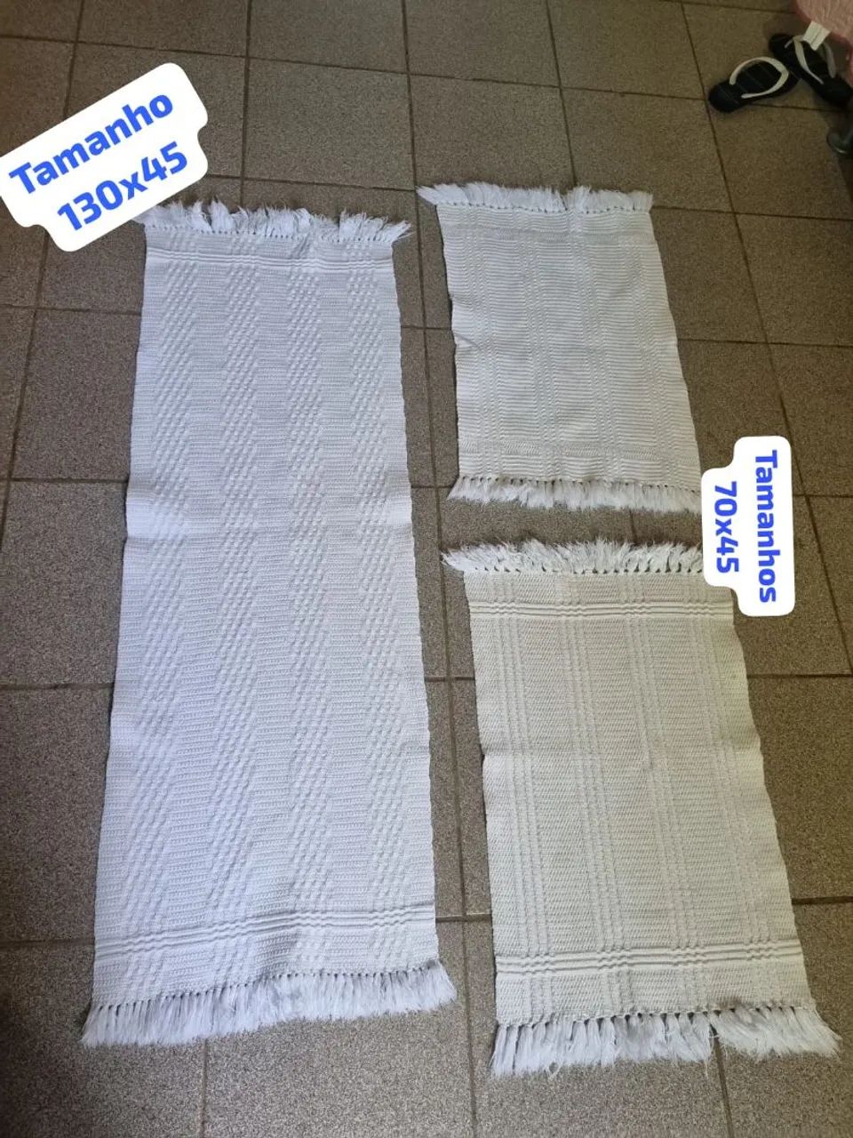 Conjunto de tapetes de croché 