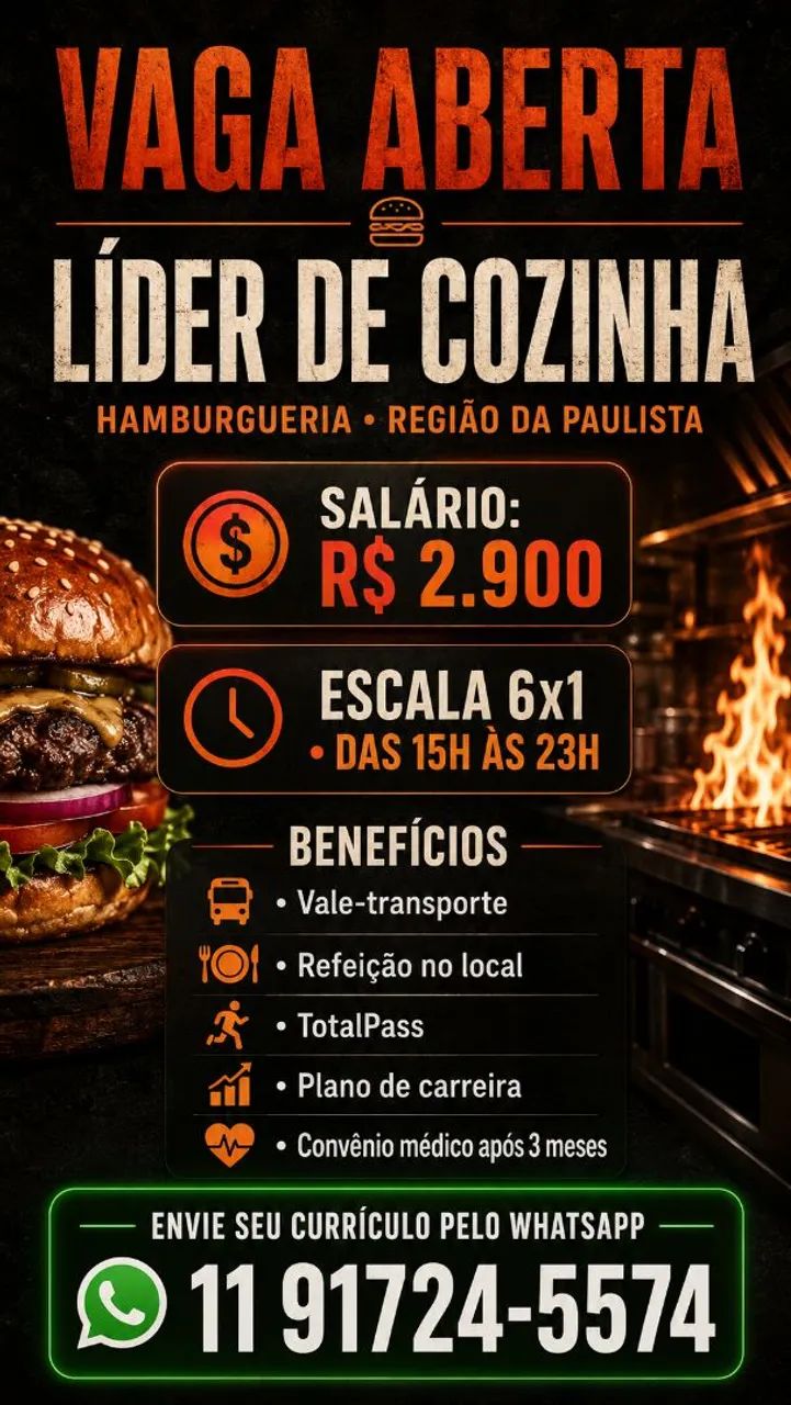 Vaga Hamburgueria 