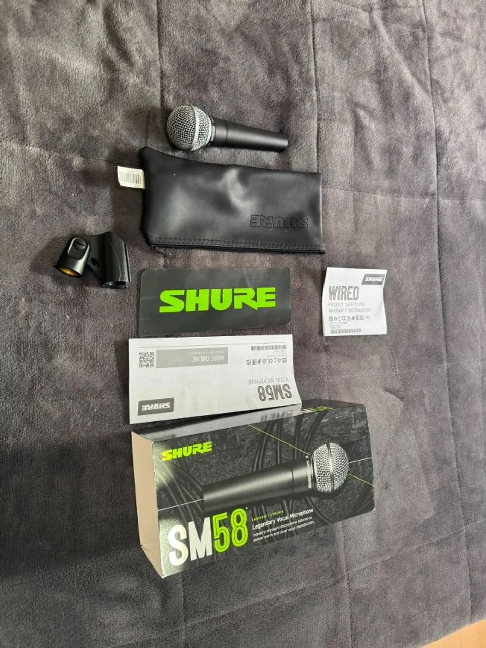 Microfone Shure SM58 + Caixa, Estojo e Suporte - Foto 4