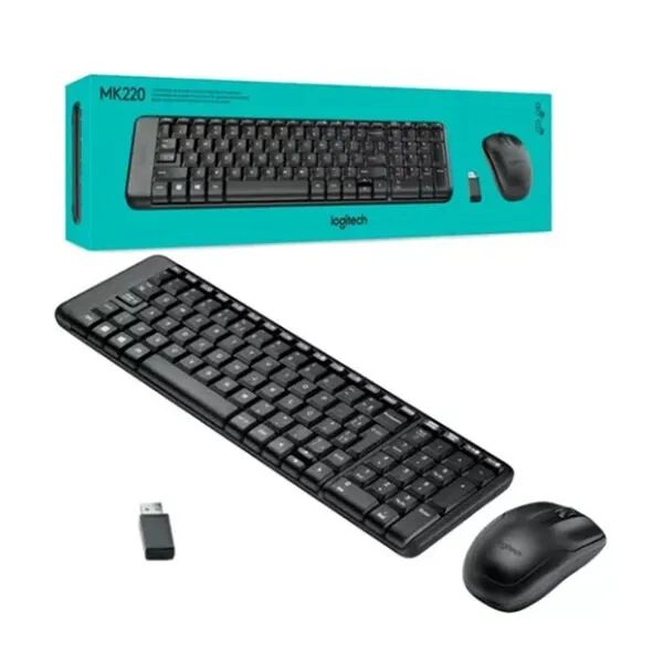 kit teclado e mouse sem fio logitech mk220