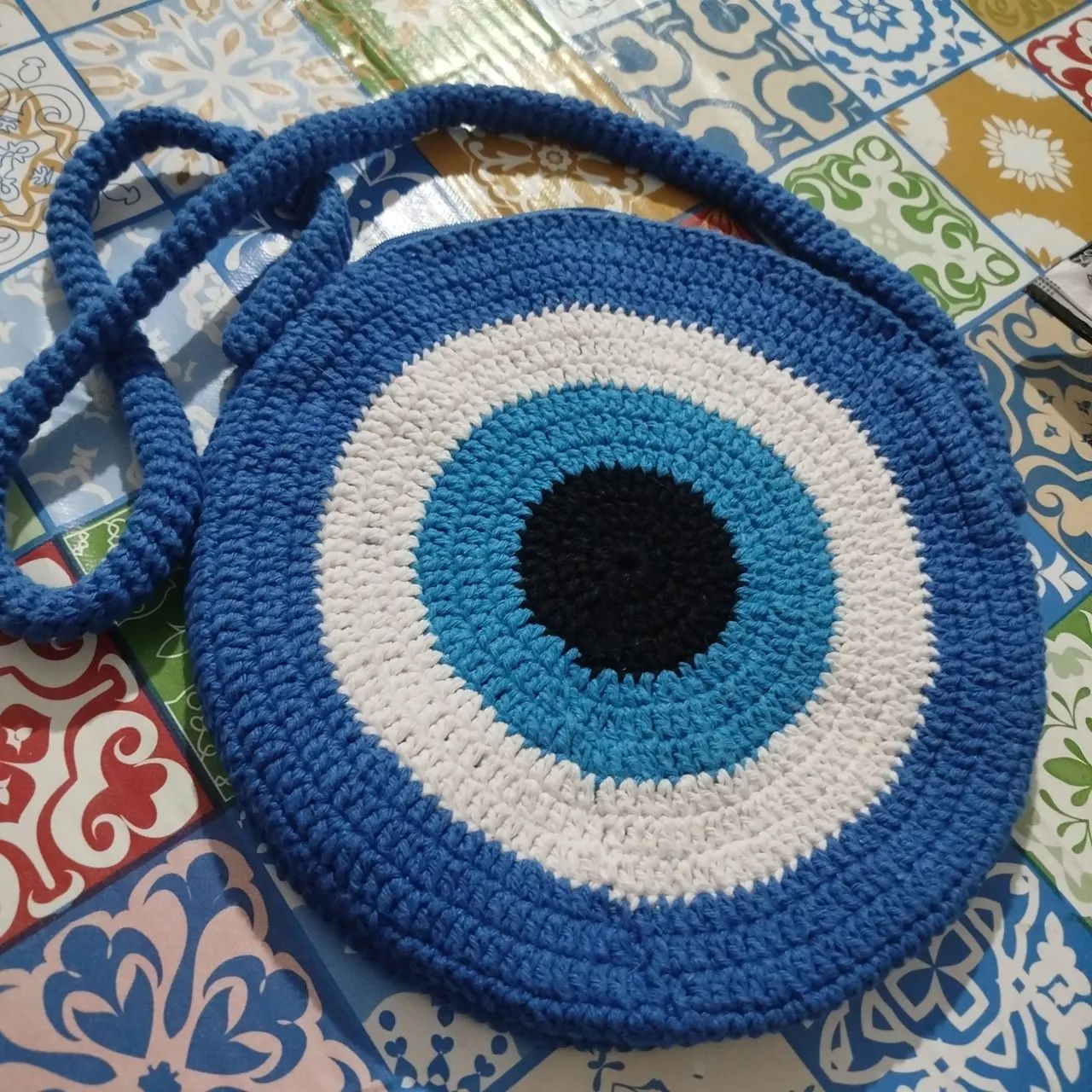 Bolsa Crochê Olho Grego  - Foto 3