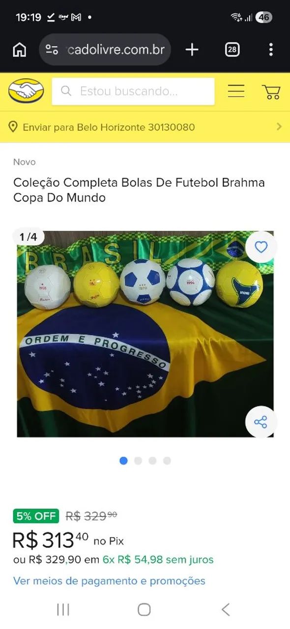 Novo<br>Coleção Completa Bolas De Futebol Brahma Copa Do Mundo - Foto 3