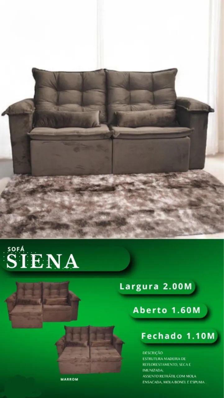 !!SOFA NOVO!! 12 x 152,90!!! Pronta entrega!! Várias cores  - Foto 3