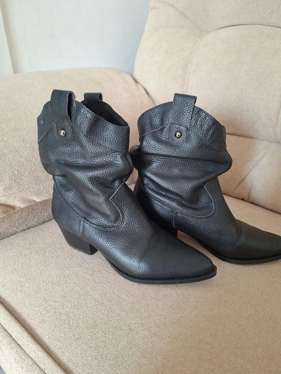 Bota em couro 