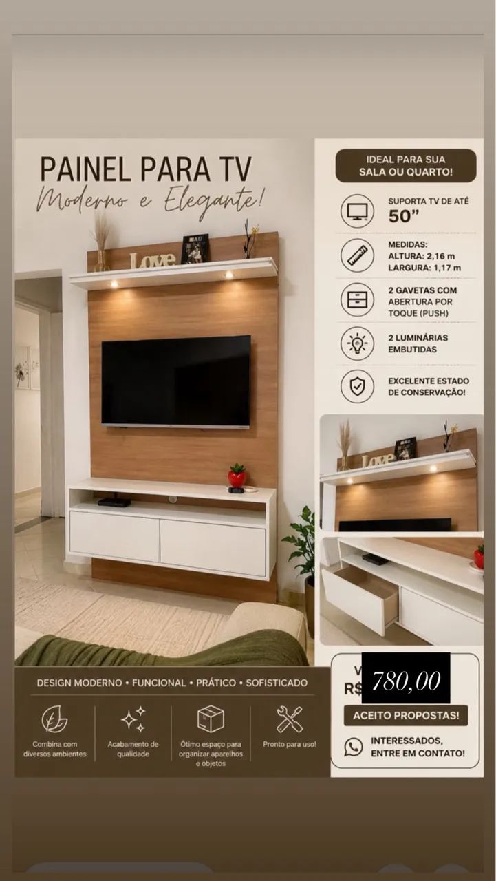 Painel para até 50 polegadas  - Foto 2