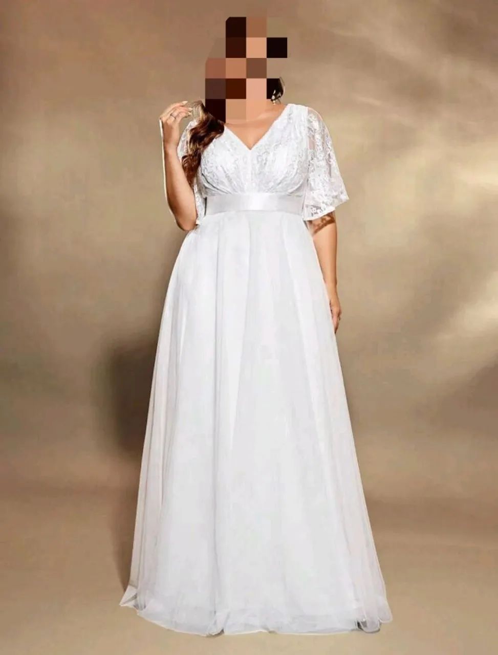 Vestido Noiva Branco Plus Size G1 - Foto 2